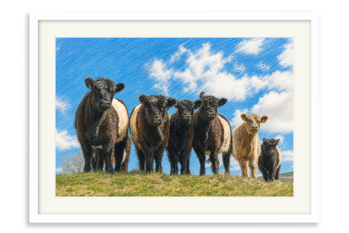 White Frame A5 - 14.8 x21 cm  (+£100.00)